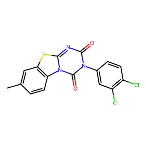 3-(3,4-dichlorophenyl)-8-methyl-2H-[1,3,5]triazino[2,1-b][1,3]benzothiazole-2,4(3H)-dione structure