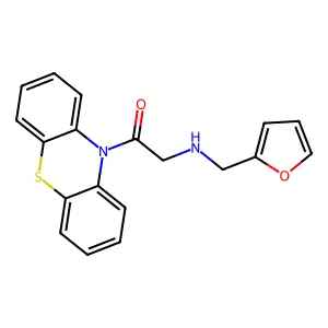 Ethanone, 2-[(furan-2-ylmethyl)amino]-1-(phenothiazin-10-yl)- structure