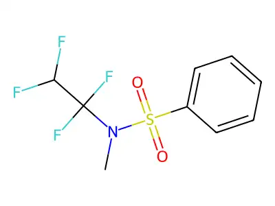 N-Methyl-N-(1,1,2,2-tetrafluoroethyl)benzenesulphonamide structure