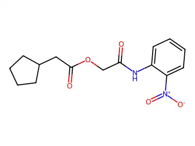 [2-(2-Nitroanilino)-2-oxoethyl] 2-cyclopentylacetate structure