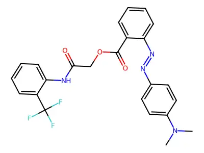Benzoic acid, 2-[2-[4-(dimethylamino)phenyl]diazenyl]-, 2-oxo-2-[[2-(trifluoromethyl)phenyl]amino]ethyl ester structure