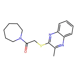 1-(Azepan-1-yl)-2-[(3-methylquinoxalin-2-yl)sulfanyl]ethanone structure