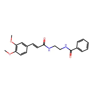 N-(2-{[3-(3,4-dimethoxyphenyl)acryloyl]amino}ethyl)benzamide structure
