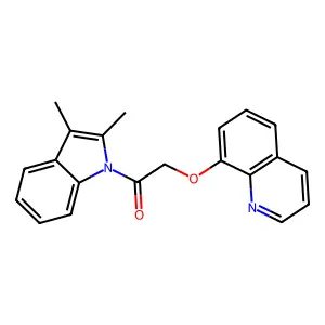 1-(2,3-Dimethylindol-1-yl)-2-quinolin-8-yloxyethanone structure