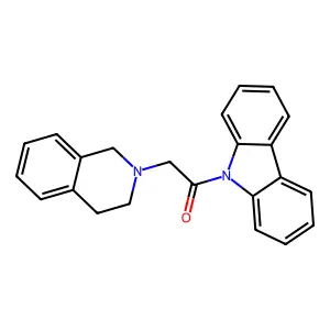 1-(9H-carbazol-9-yl)-2-(3,4-dihydroisoquinolin-2(1H)-yl)ethanone structure