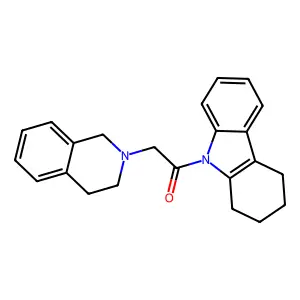 2-(3,4-dihydroisoquinolin-2(1H)-yl)-1-(1,2,3,4-tetrahydro-9H-carbazol-9-yl)ethanone structure