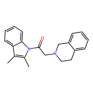 2-(3,4-dihydroisoquinolin-2(1H)-yl)-1-(2,3-dimethyl-1H-indol-1-yl)ethanone structure