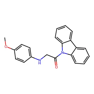 1-Carbazol-9-yl-2-(4-methoxyanilino)ethanone structure