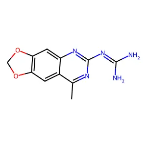 N-(8-Methyl-[1,3]dioxolo[4,5-g]quinazolin-6-yl)-guanidine structure