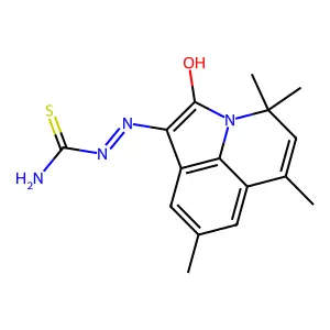(1E)-4,4,6,8-tetramethyl-4H-pyrrolo[3,2,1-ij]quinoline-1,2-dione 1-thiosemicarbazone structure