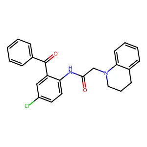 N~1~-(2-benzoyl-4-chlorophenyl)-2-[3,4-dihydro-1(2H)-quinolinyl]acetamide structure