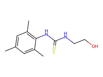 N-(2-hydroxyethyl)-N'-mesitylthiourea structure