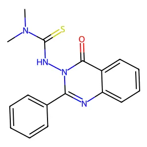 N,N-dimethyl-N'-(4-oxo-2-phenyl-3(4H)-quinazolinyl)thiourea structure