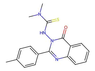 N,N-dimethyl-N'-(2-(4-methylphenyl)-4-oxo-3(4H)-quinazolinyl)thiourea structure