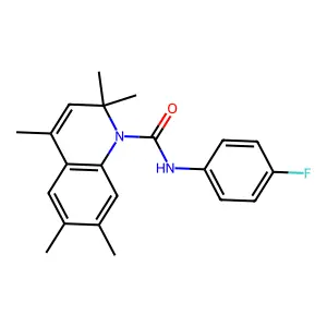 N-(4-fluorophenyl)-2,2,4,6,7-pentamethylquinoline-1(2H)-carboxamide structure