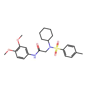 2-[cyclohexyl-(4-methylphenyl)sulfonylamino]-N-(3,4-dimethoxyphenyl)acetamide structure