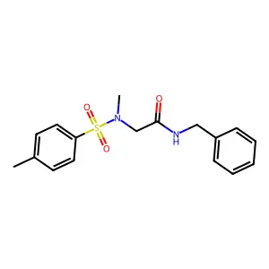 N-benzyl-2-(N,4-dimethylphenylsulfonamido)acetamide structure