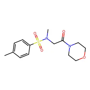 N,4-dimethyl-N-[2-(morpholin-4-yl)-2-oxoethyl]benzenesulfonamide structure