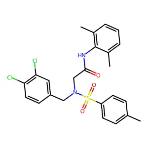 2-[(3,4-dichlorophenyl)methyl-(4-methylphenyl)sulfonylamino]-N-(2,6-dimethylphenyl)acetamide structure