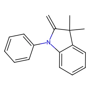 1H-Indole, 2,3-dihydro-3,3-dimethyl-2-methylene-1-phenyl- structure
