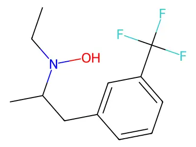 Hydroxylamine, N-ethyl-N-(alpha-methyl-m-(trifluoromethyl)phenethyl)- structure
