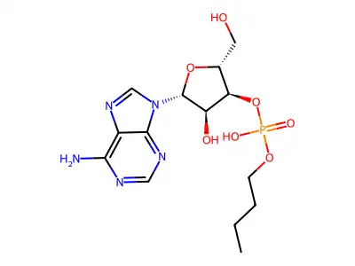 3'-(1-Butylphosphoryl)adenosine structure