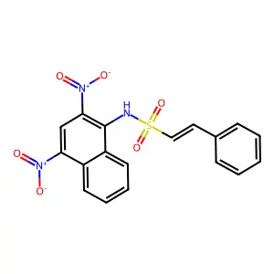 N-(2,4-Dinitronaphthalen-1-yl)-2-phenylethene-1-sulfonamide structure