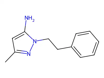 Pyrazole, 5-amino-3-methyl-1-phenethyl- structure