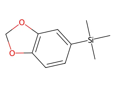 Silane, 1,3-benzodioxol-5-yltrimethyl- structure