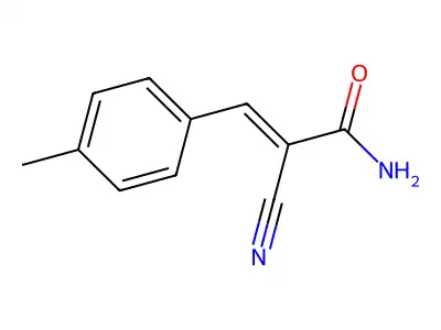 2-cyano-3-(4-methylphenyl)prop-2-enamide structure