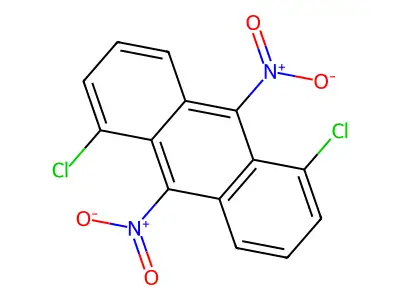 1,5-Dichloro-9,10-dinitro-anthracene structure