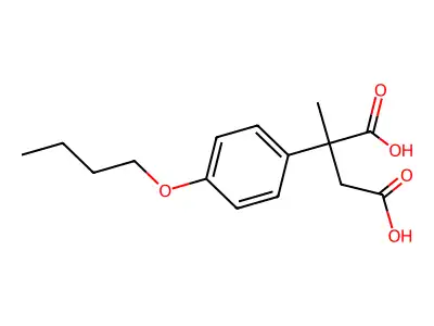 2-(4-Butoxyphenyl)-2-methylbutanedioic acid structure