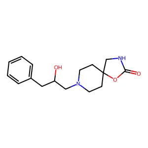 1-Oxa-3,8-diazaspiro(4.5)decan-2-one, 8-(2-hydroxy-3-phenyl)propyl- structure