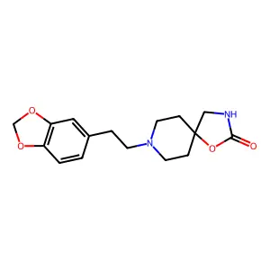 1-Oxa-3,8-diazaspiro(4.5)decan-2-one, 8-(3,4-(methylenedioxy)phenethyl)- structure