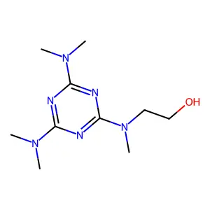 Ethanol, 2-((4,6-bis(dimethylamino)-s-triazin-2-yl)methylamino)- structure
