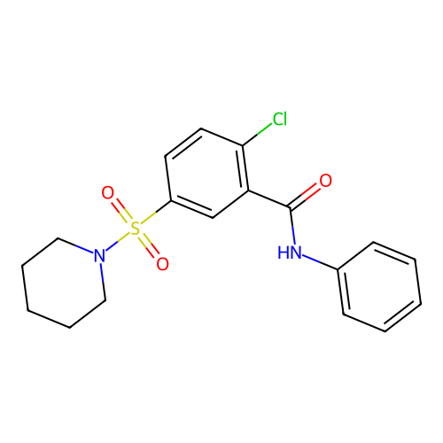 2-Chloro-N-phenyl-5-(piperidine-1-sulfonyl)benzamide structure