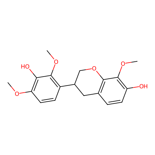 7,3'-Dihydroxy-2',4',8-trimethoxyisoflavan structure