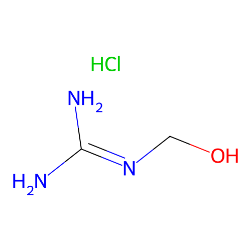 Guanidine, N-(hydroxymethyl)-, hydrochloride (1:1) structure