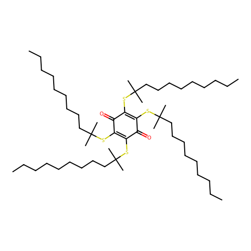 Tetrakis(tert-dodecylthio)-p-benzoquinone structure