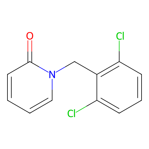 1-(2,6-dichlorobenzyl)pyridin-2(1H)-one structure