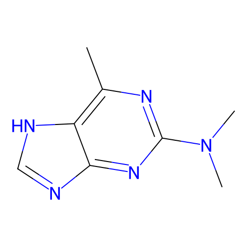 N,N,6-trimethyl-7H-purin-2-amine structure