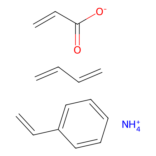 Azanium;buta-1,3-diene;prop-2-enoate;styrene structure