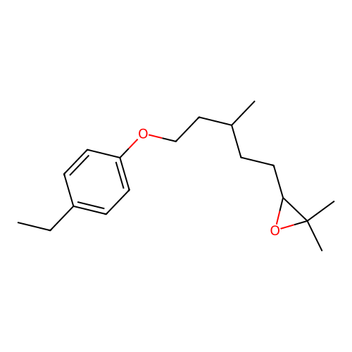 Oxirane, 3-(5-(4-ethylphenoxy)-3-methylpentyl)-2,2-dimethyl- structure