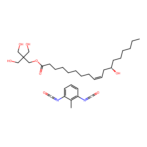 (C23-H44-O6.C9-H6-N2-O2)x- structure