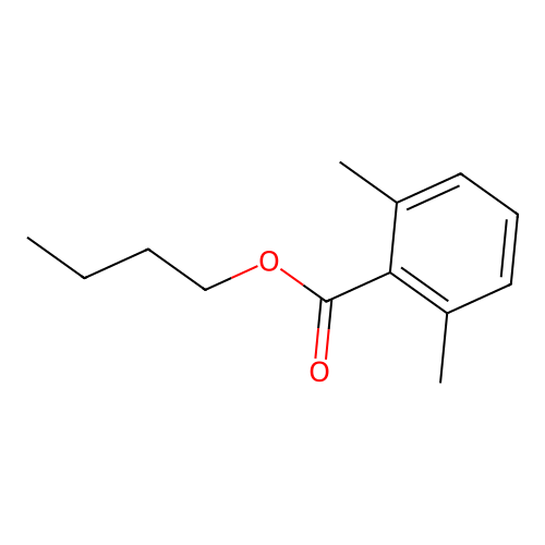 Butyl 2,6-dimethylbenzoate structure
