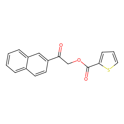 2-(2-Naphthyl)-2-oxoethyl 2-thiophenecarboxylate structure