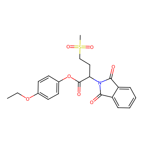 4-ethoxyphenyl 2-(1,3-dioxo-1,3-dihydro-2H-isoindol-2-yl)-4-(methylsulfonyl)butanoate structure