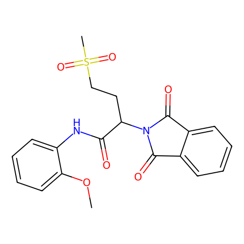 2-(1,3-dioxo-1,3-dihydro-2H-isoindol-2-yl)-N-(2-methoxyphenyl)-4-(methylsulfonyl)butanamide structure