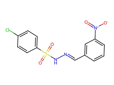 4-chloro-N-[(E)-(3-nitrophenyl)methylideneamino]benzenesulfonamide structure