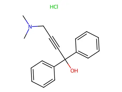 4-(Dimethylamino)-1,1-diphenylbut-2-yn-1-ol;hydrochloride structure